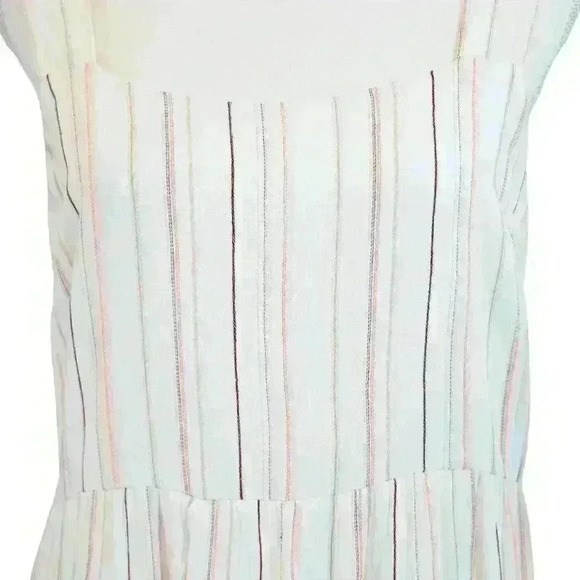 Blu Pepper White Pinstriped Maxi Sundress w/ Tank Top & Tiered Skirt Size Small - Picture 5 of 8